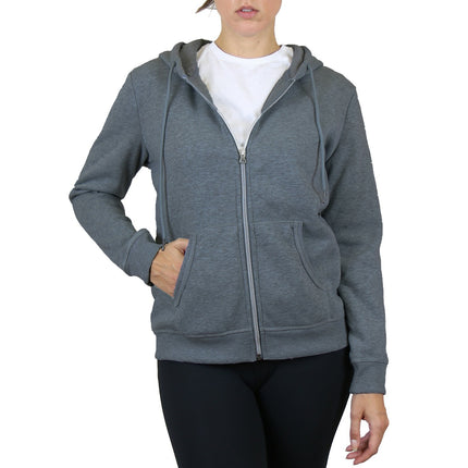 Womens Modern-Fit Fleece-Lined Zip-Up Hoodie Warm Lounge Active Dry NWT (S-3XL)