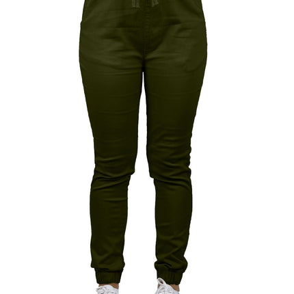 Women's Slim-Fit Cotton Twill Jogger Pants With Pockets Cotton Lounge (S-2XL)