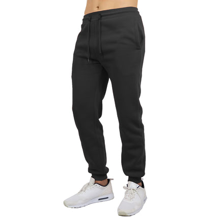 Mens Jogger Pants Sweatpants French Terry Active Gym Lounge Sleep Skinny Fit NEW