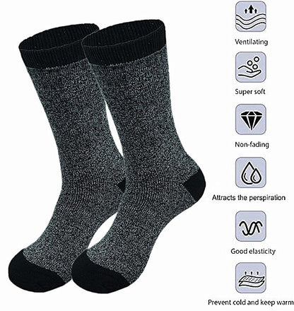 Premium Men's Thermal Heated Socks - 6 Pairs Heavy Duty Winter Boot Socks (Size 10-13) - PremiumBrandGoods
