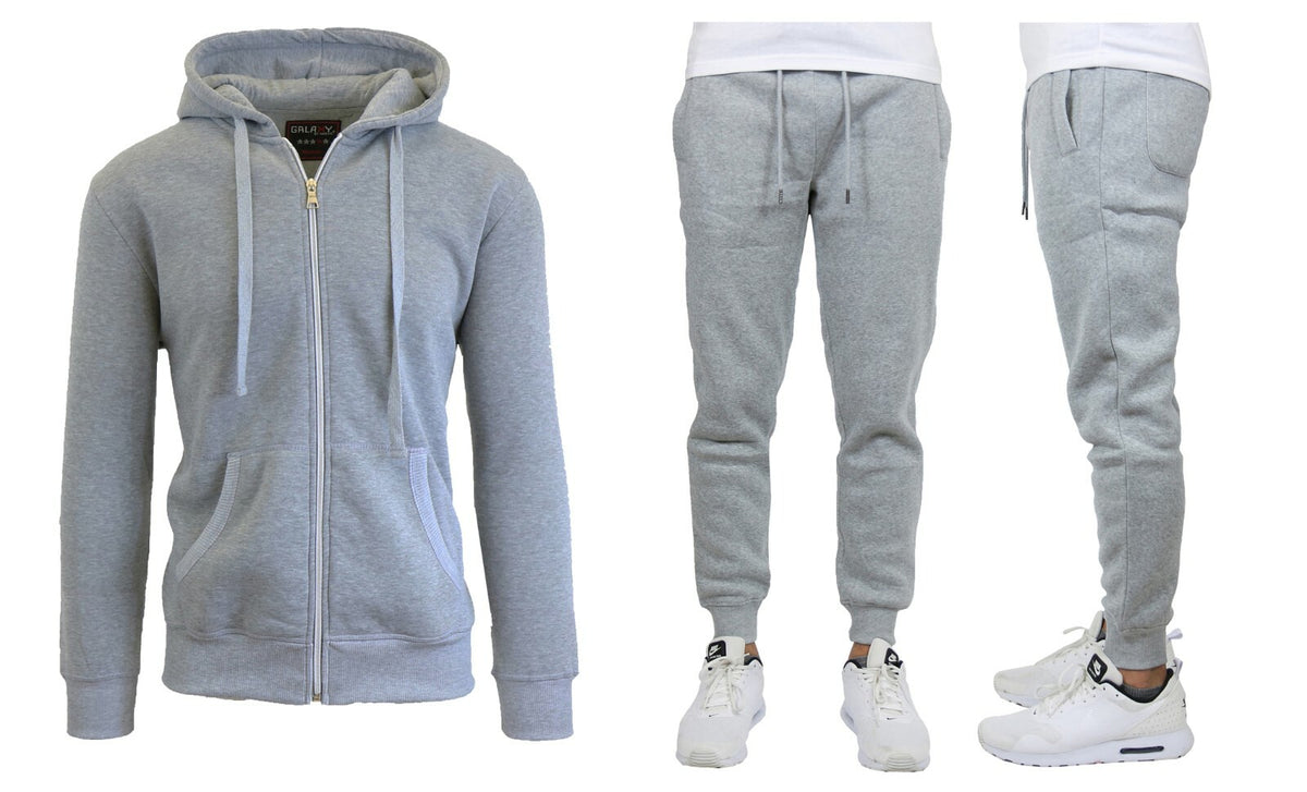 Men's Fleece-Lined Hoodie & Jogger Sweatpants Set, S-2XL
