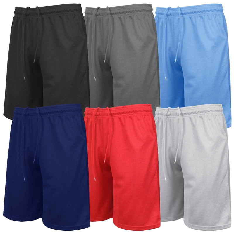 Men's 5-Pack Lightweight Breathable Moisture Wicking Mesh Shorts