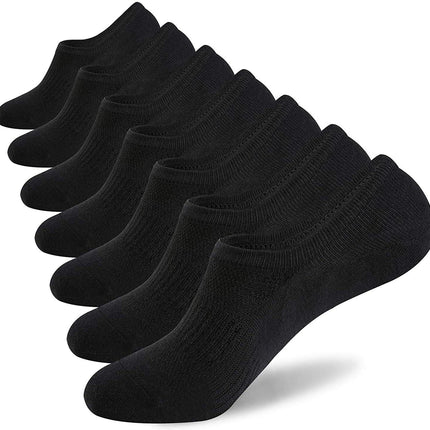 3-12 Pairs Mens No Show Invisible Nonslip Loafer Solid Boat Cotton Low Cut Socks - PremiumBrandGoods