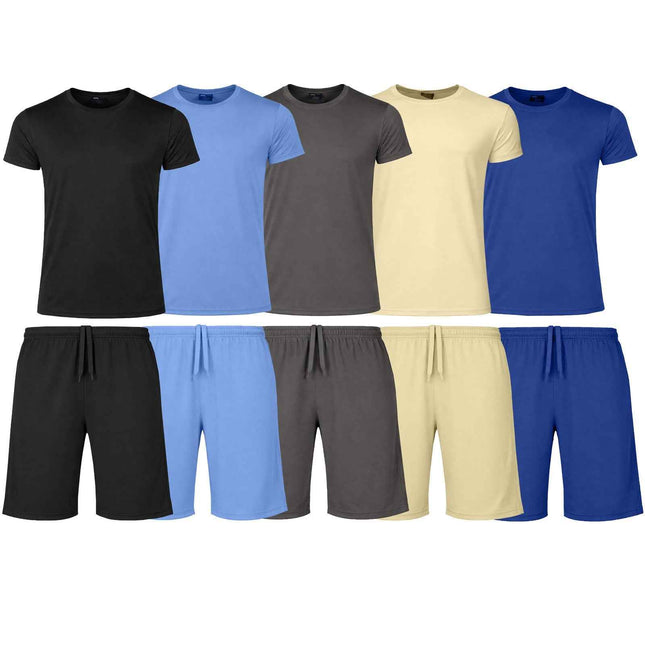 Men’s 2 Piece Athletic Tee & Short Active Set NEW (Sizes- S–3XL) Free Shipping