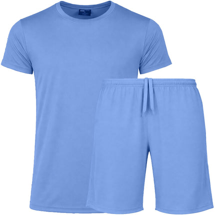 Men’s 2 Piece Athletic Tee & Short Active Set NEW (Sizes- S–3XL) Free Shipping