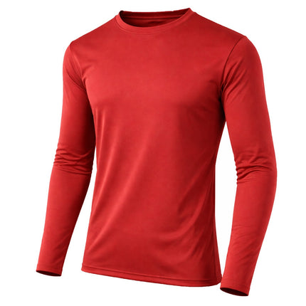 Mens Long Sleeve Crew Neck & Performance Tees Layer Lounge Gym Work Casual NEW