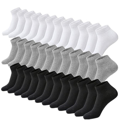 3-12 Pairs Mens Plain Solid Cotton Sports Ankle Athletic Socks Low Cut Size 9-13 - PremiumBrandGoods