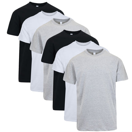 6-Pack Men's Premium Heavyweight Crew Neck Short Sleeve Tee (M-3XL)