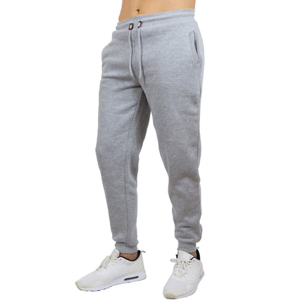 Mens Jogger Pants Sweatpants French Terry Active Gym Lounge Sleep Skinny Fit NEW
