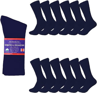 Diabetic Socks, Non-Binding Circulatory Cushion Cotton Crew Socks for Men Women - PremiumBrandGoods