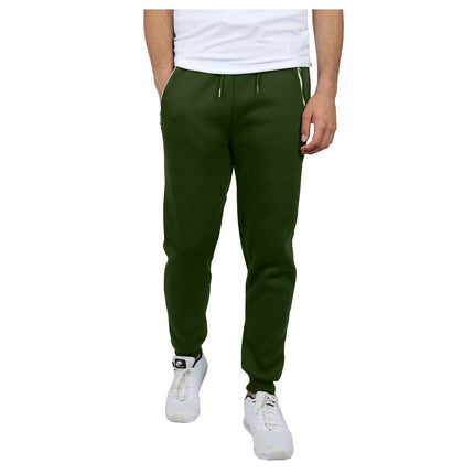 Mens Jogger Pants Sweatpants French Terry Active Gym Lounge Sleep Skinny Fit NEW