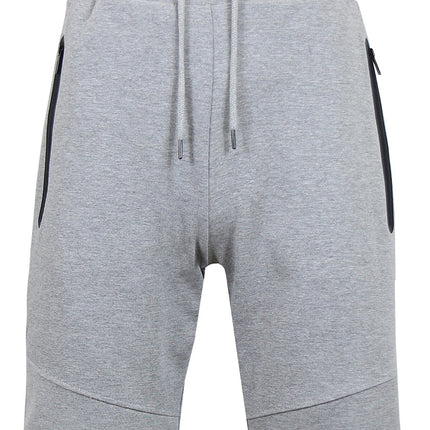 Men’s Sweat Jogger Shorts Casual Summer Lounge Gym Tech Shorts Zipper Pockets