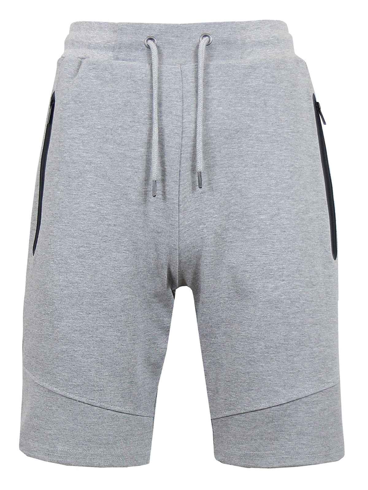 Men’s Sweat Jogger Shorts Casual Summer Lounge Gym Tech Shorts Zipper Pockets