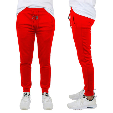 Mens Jogger Pants Sweatpants French Terry Active Gym Lounge Sleep Slim Fit NEW