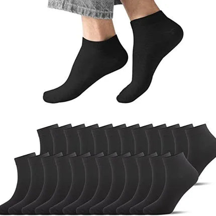 Ankle Socks Unisex Classic Premium Cotton Mens Womens Solid Low Cut Size 9-13 - PremiumBrandGoods