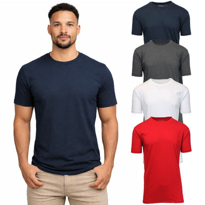 Men's Casual Crew Neck T-Shirts, 4-Pack, S-3XL
