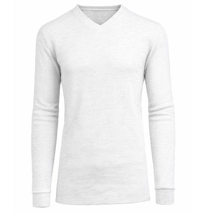 Men's Long Sleeve Waffle Thermal Shirt Tee -Crew Neck Layering Color & Size NEW