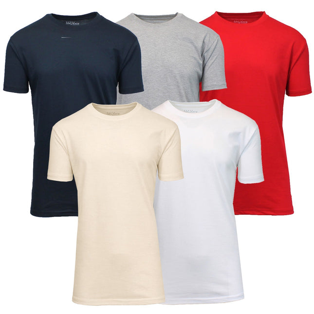 Men’s Modern Fit Crew Neck T-Shirt Soft Breathable Cotton-Poly Blend Casual Tee