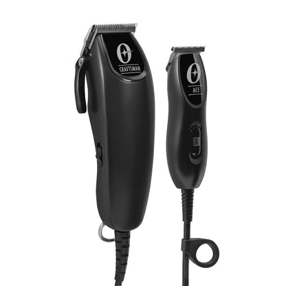 Oster Professional Combo Hair Cutting Kit Including Craftsman Adjustable Mag Clipper & Ace Mini Trimmer T Blade Clipper Finisher