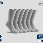 Gray / Size 9-11 / 6 Pairs