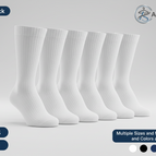 White / Size 9-11 / 6 Pairs