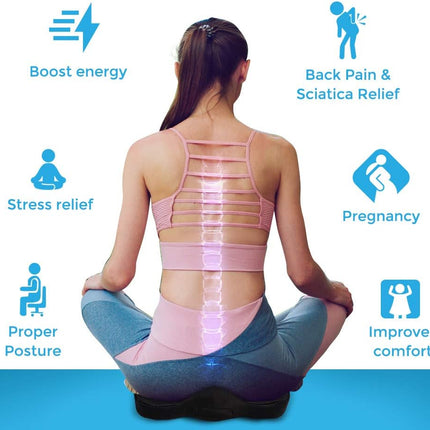 Essential Goodies Orthopedic Gel Seat Cushion for Coccyx, Tailbone, Sciatica, Lower Back, Lumbar Support- Non-Slip, Thick Comfort Pillow-Pad for Driver Car Seat, Office Chair, Wheelchair-Portable, Pad - PremiumBrandGoods