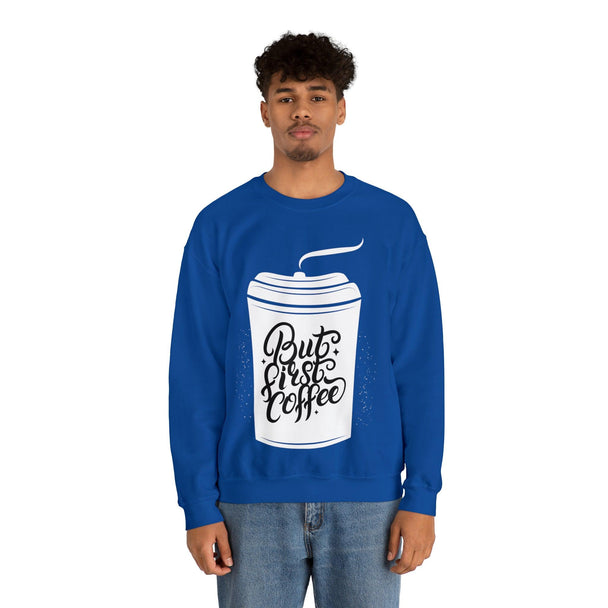 Coffee First Unisex Heavy Blend™ Crewneck Sweatshirt - PremiumBrandGoods