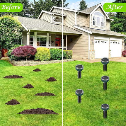 Ultrasonic Mole Repellent Solar Powered 8 Pack, Gopher Repellent, Vole Repellent Mole Repellent for Lawn Garden Yard Waterproof Get Rid of Moles Voles Gophers Rats Rodents - PremiumBrandGoods