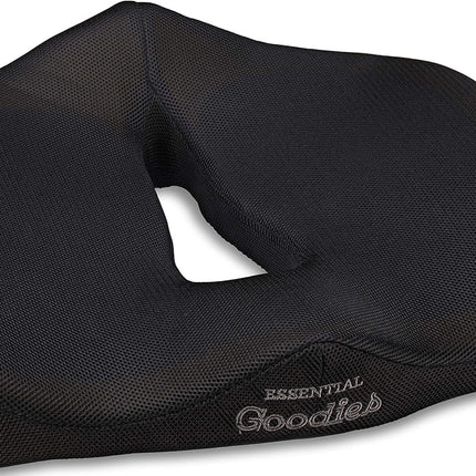 Essential Goodies Orthopedic Gel Seat Cushion for Coccyx, Tailbone, Sciatica, Lower Back, Lumbar Support- Non-Slip, Thick Comfort Pillow-Pad for Driver Car Seat, Office Chair, Wheelchair-Portable, Pad - PremiumBrandGoods