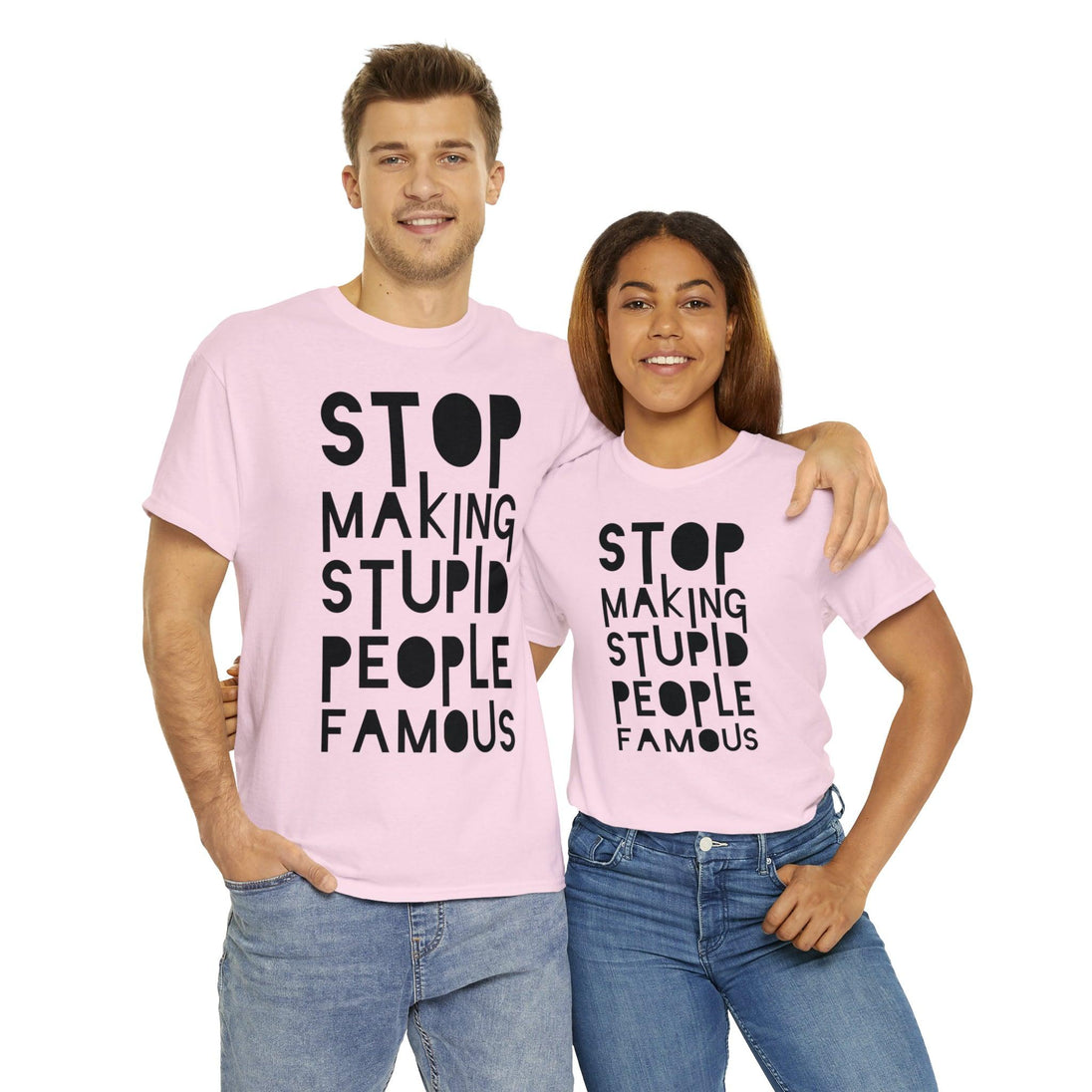 Funny Stupid People Unisex Heavy Cotton Tee - PremiumBrandGoods