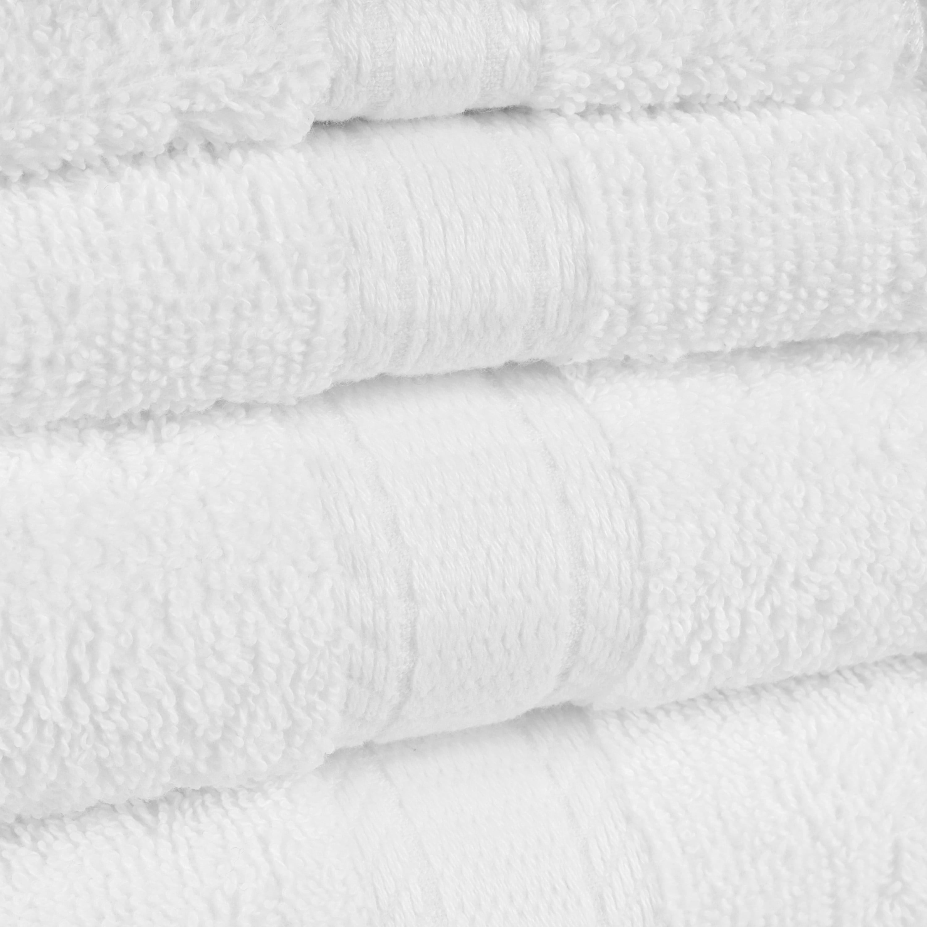 Mainstays 18-Piece Luxury Cotton Towel Set - Super Soft, Highly Absorbent Bath, Hand Towels & Washcloths (White)