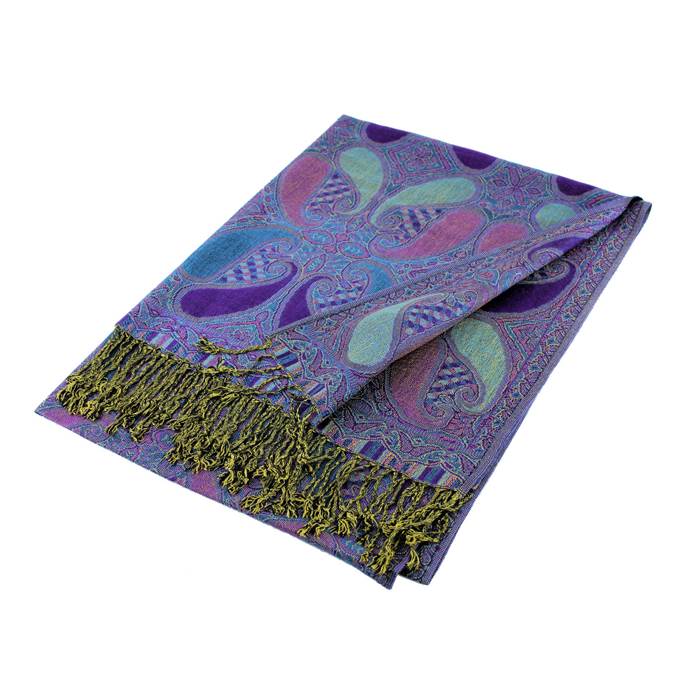 Large Paisley Pashmina Shawl Scarf - Luxurious, Soft, and Versatile Wrap (A18)