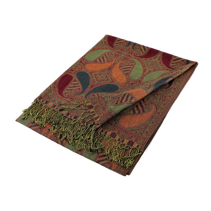 Large Paisley Pashmina Shawl Scarf - Luxurious, Soft, and Versatile Wrap (A18)
