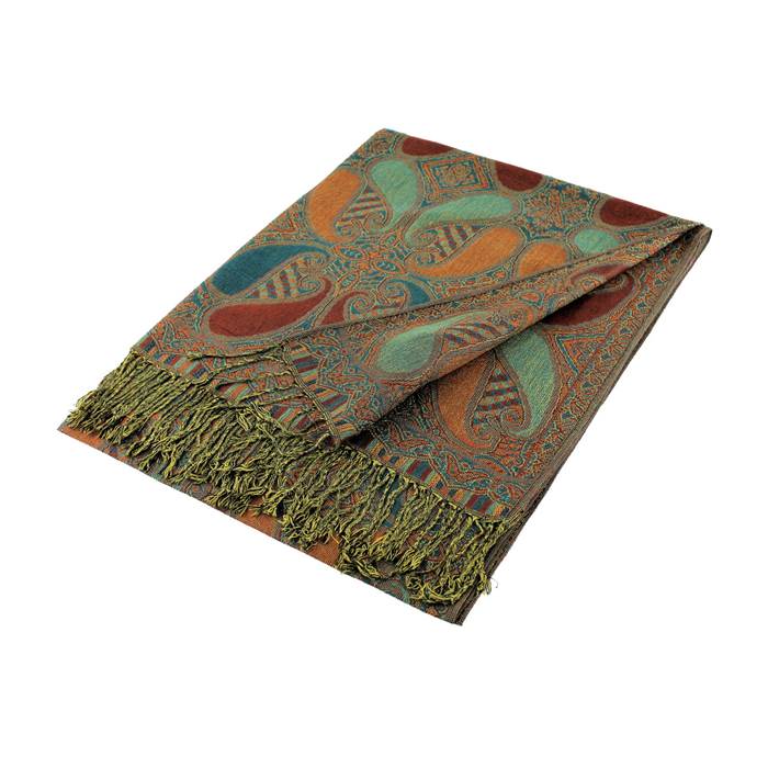 Large Paisley Pashmina Shawl Scarf - Luxurious, Soft, and Versatile Wrap (A18)