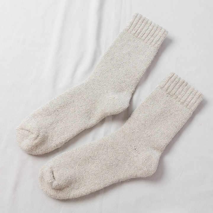 White Thick Wool Socks Men | 6 pairs