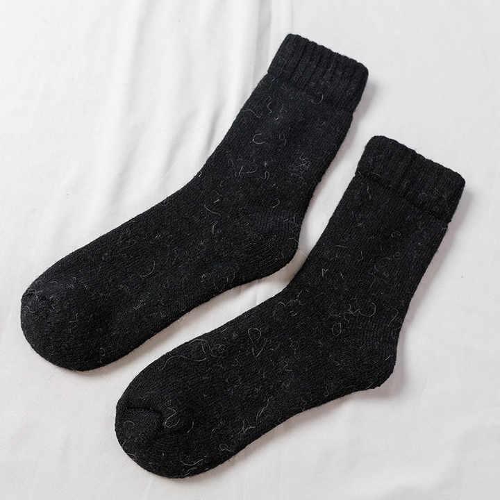 6 Pairs Men's Winter Thick Lamb Wool Socks Men's Retro Soft Warm Knitted Socks Men's Breathable Thermal Fuzzy Socks - PremiumBrandGoods