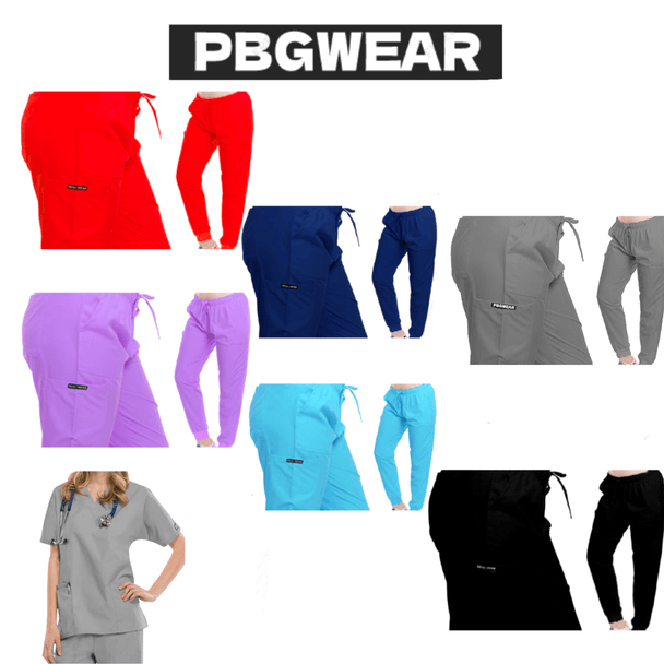 PBG 3 Sets! Pro Nurse Scrubs Shirt and Jogger Pants Sets Assorted - PremiumBrandGoods