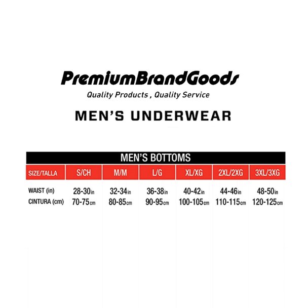 6 Pack PBG 100% Cotton Men's Boxer Briefs Multi-Pack Elastic Waist Stretch Soft - PremiumBrandGoods