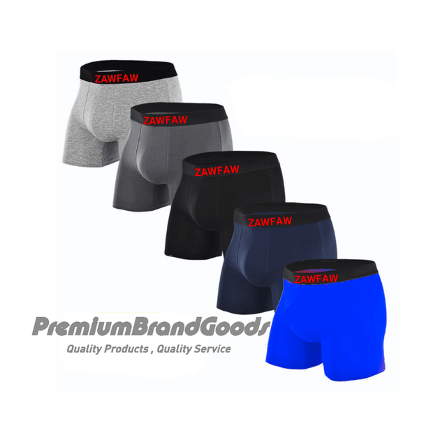 6 Pack PBG 100% Cotton Men's Boxer Briefs Multi-Pack Elastic Waist Stretch Soft - PremiumBrandGoods