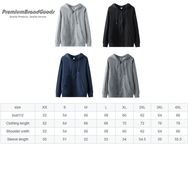 PBG Zip Up Hoodie Sweatshirts 2 Pair Assorted Big Pockets S-XL - PremiumBrandGoods