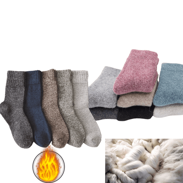  Soft Thermal Lamb Wool Knitted Socks Men's 