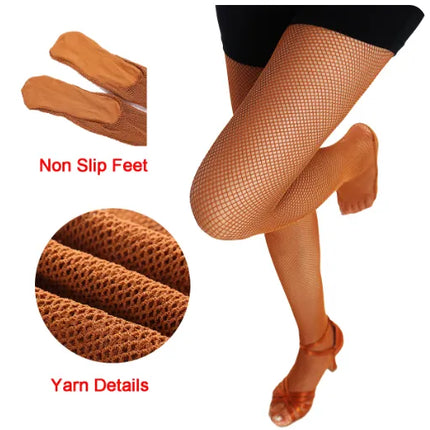 Woman's Tights 2 Pack Caramel Fishnet S-XL - PremiumBrandGoods