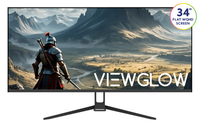 ViewGlow 34" GAMING MONITOR 3440X1440 LED WQHD 1MS 100HZ 21:9 WIDE MONITOR IMMERSIVE GAMING - PremiumBrandGoods
