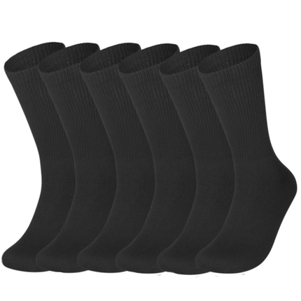 Non-Binding Diabetic Socks for Men and Women (6 Pairs) - Cushioned Comfort