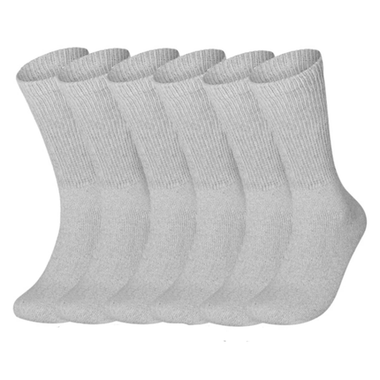 Non-Binding Diabetic Socks for Men and Women (6 Pairs) - Cushioned Comfort