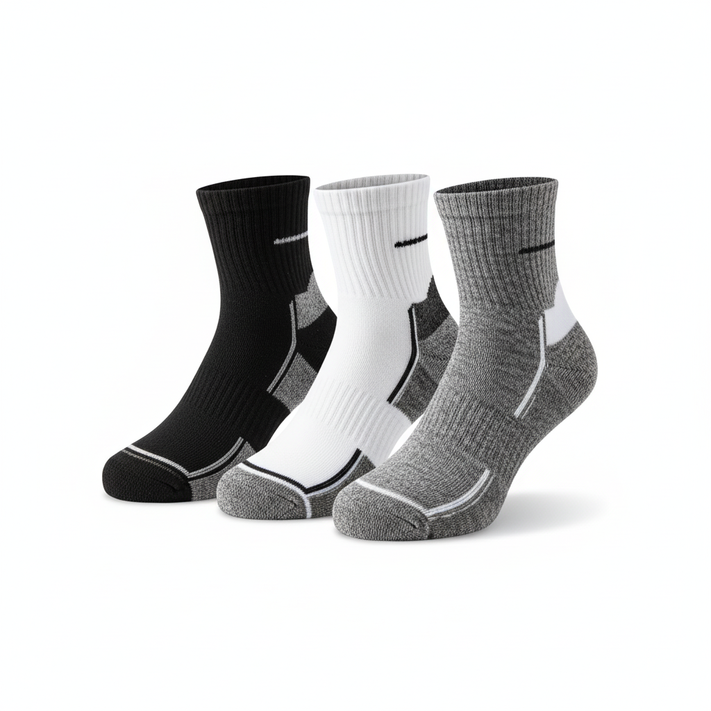 Athletic Socks White Background