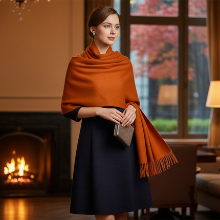 Autumn Orange Scarf Look