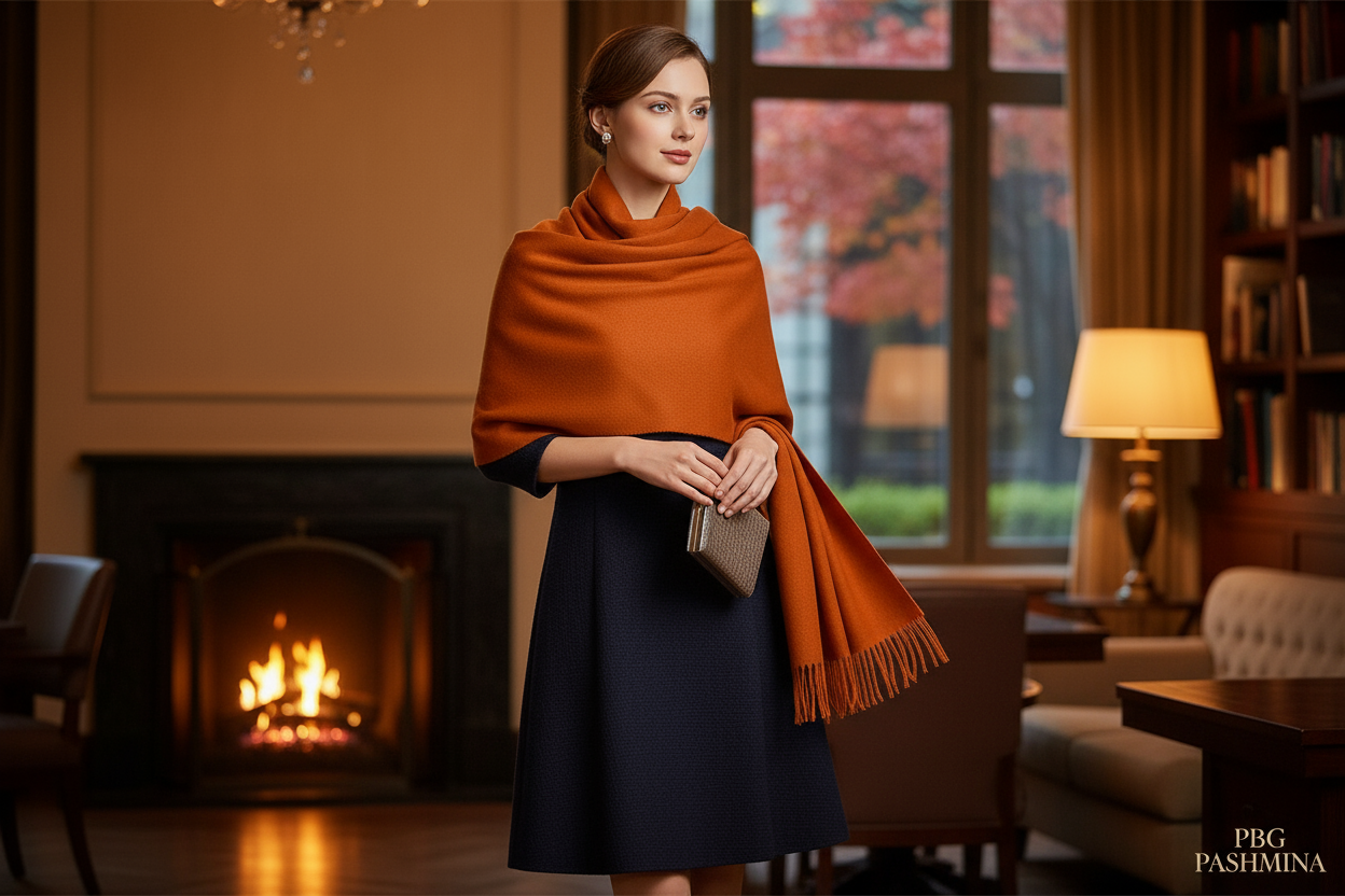 Autumn Orange Scarf Look