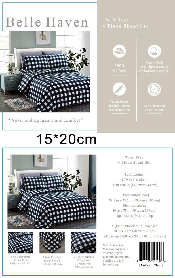 Belle Haven 6 Piece Sheet Set Bedding Sets (6 Styles) - PremiumBrandGoods