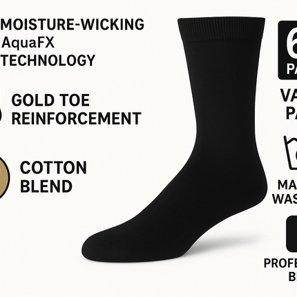 Black socks features graphic